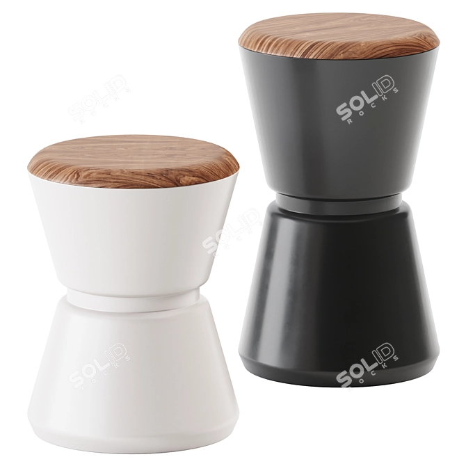 Contemporary Cosmo TWIN Side Table 3D model image 1