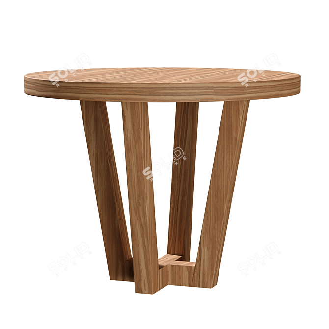 Nahla Dining Table: Modern Elegance 3D model image 2