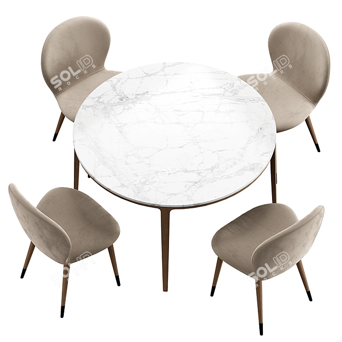 Miro Konyshev Dining Set: Stylish & Versatile 3D model image 5