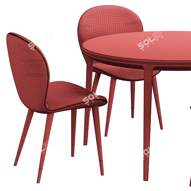 Miro Konyshev Dining Set: Stylish & Versatile 3D model image 6