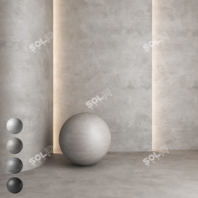 Elegant Plaster Decor 23 3D model image 1