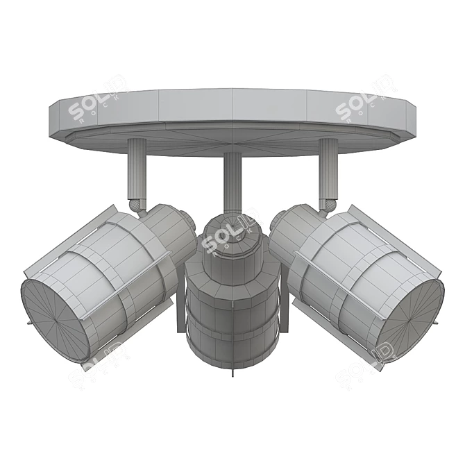 Winside 11.75" Flush Mount Light 3D model image 2