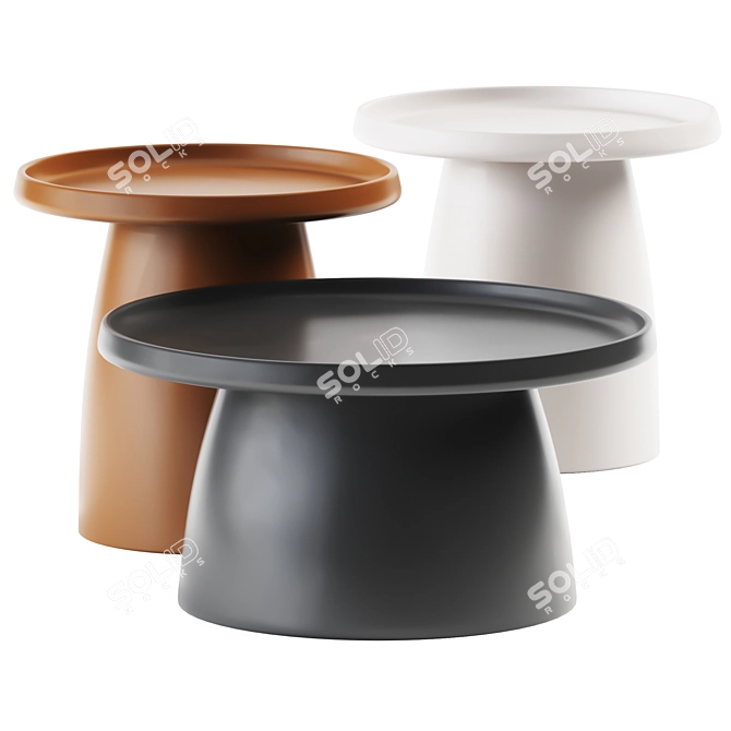 Mushroom Nordic Coffee Table 3D model image 1