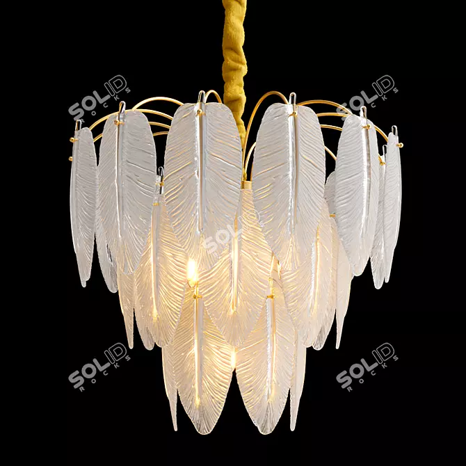 Lorina Collection: Elegant Metal and Glass Lamps 3D model image 3