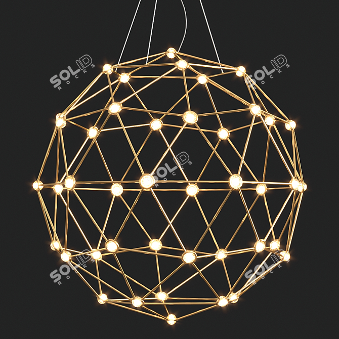 Sleek Hedron LED Pendant Light 3D model image 1