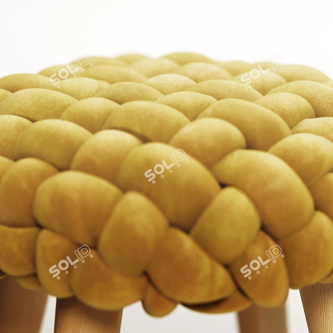 Yellow Round Stool by Atmosphera 3D model image 3