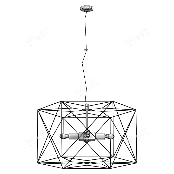 Elegant Lussole Pendant Chandelier 3D model image 2