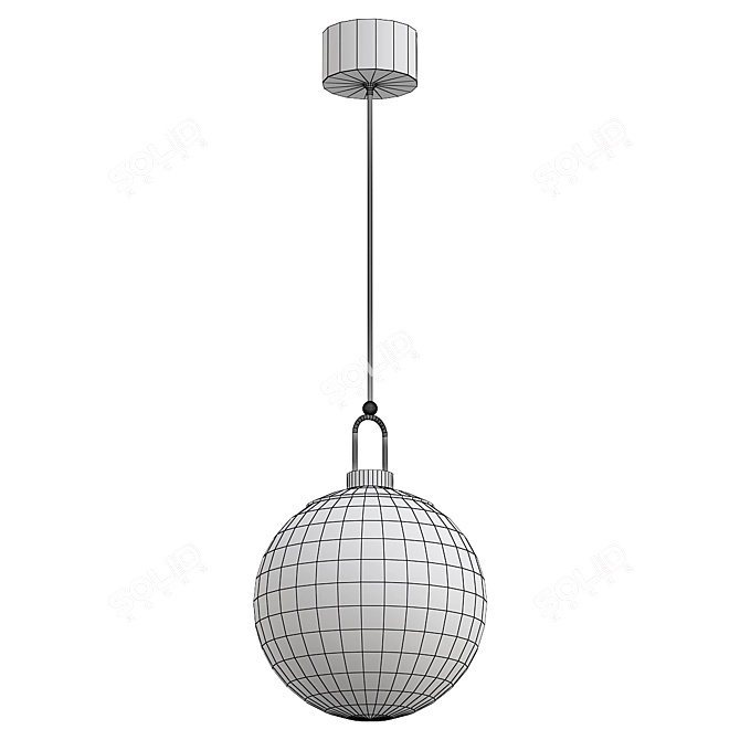 Sleek LED Pendant Light 3D model image 2