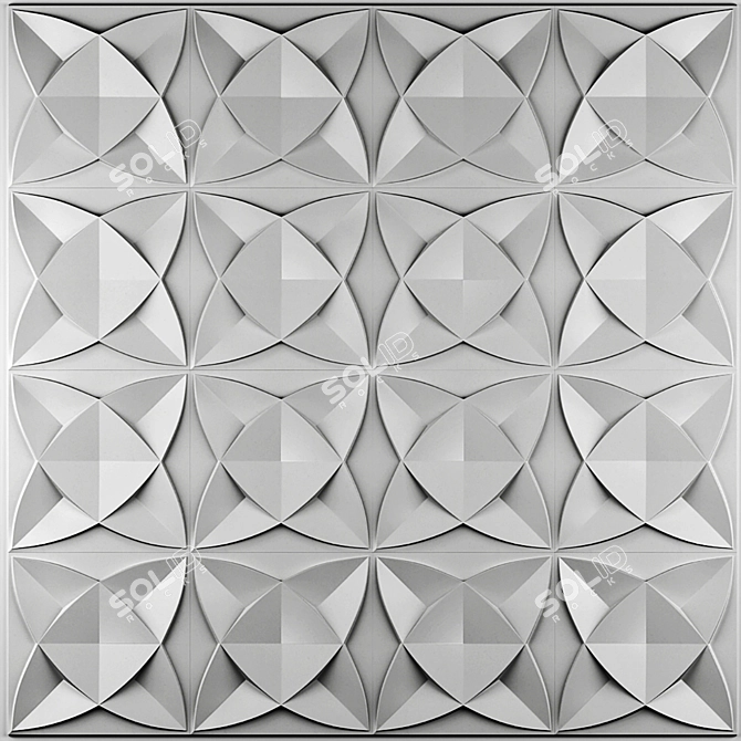 3D Diamond Wall Panel, 30x30cm 3D model image 5