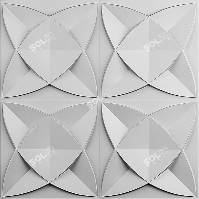 3D Diamond Wall Panel, 30x30cm 3D model image 9