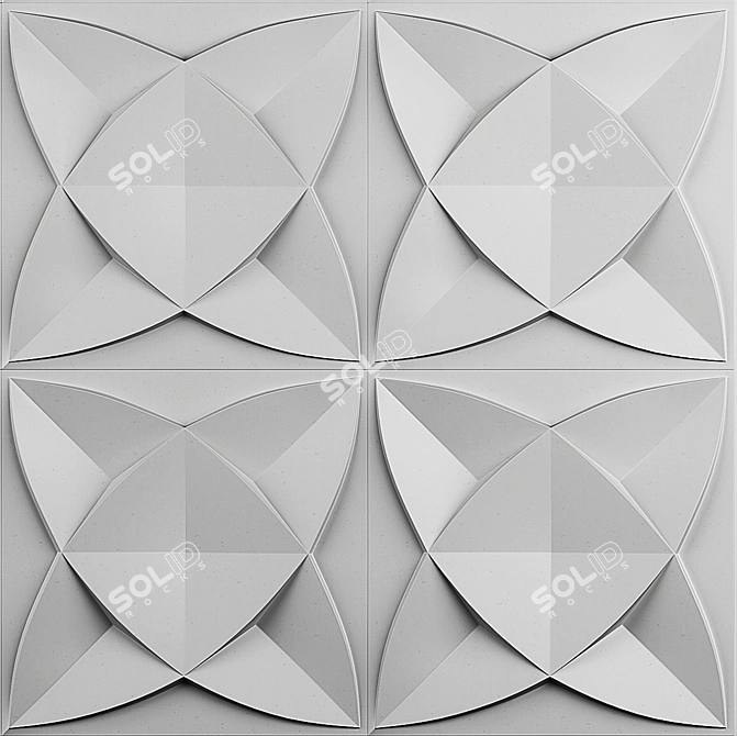 3D Diamond Wall Panel, 30x30cm 3D model image 10