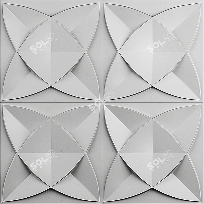 3D Diamond Wall Panel, 30x30cm 3D model image 11