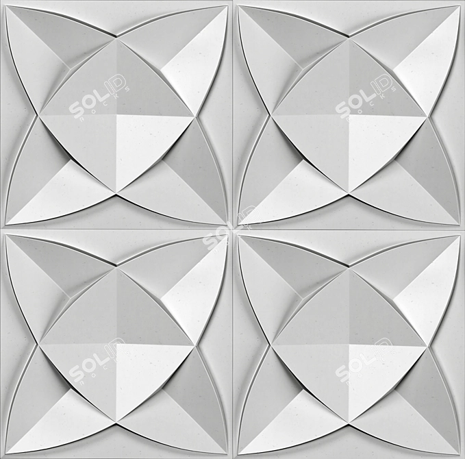 3D Diamond Wall Panel, 30x30cm 3D model image 12