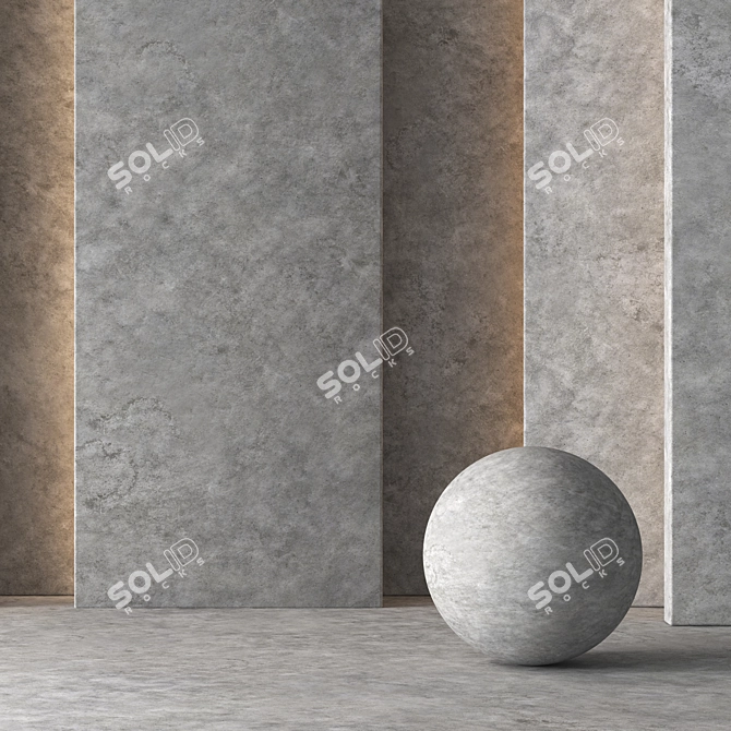 Seamless Decorative Concrete Texture 3D model image 1