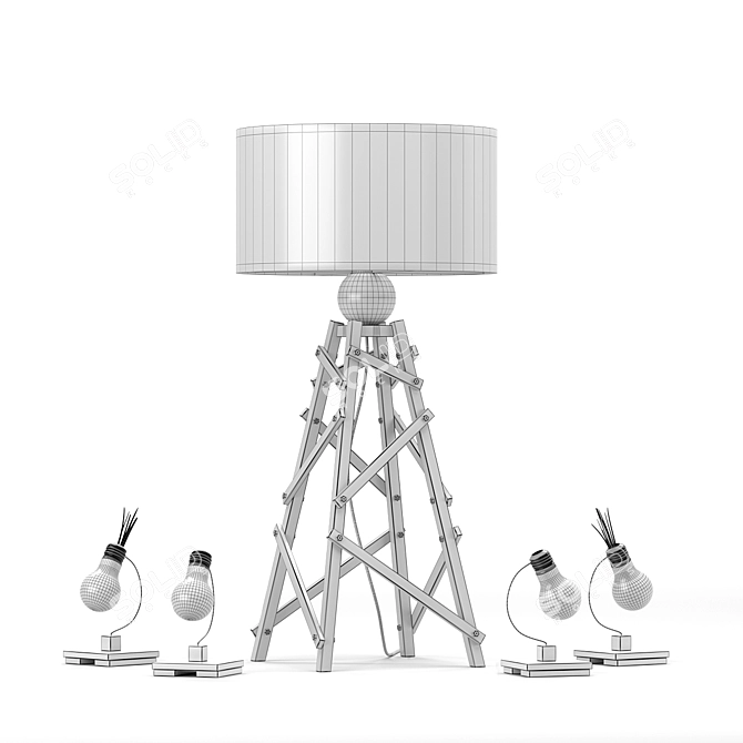 KULA Table Lamp: Contemporary Geometry, Textured Design 3D model image 4