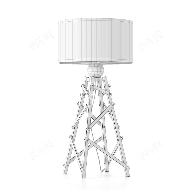 KULA Table Lamp: Contemporary Geometry, Textured Design 3D model image 7