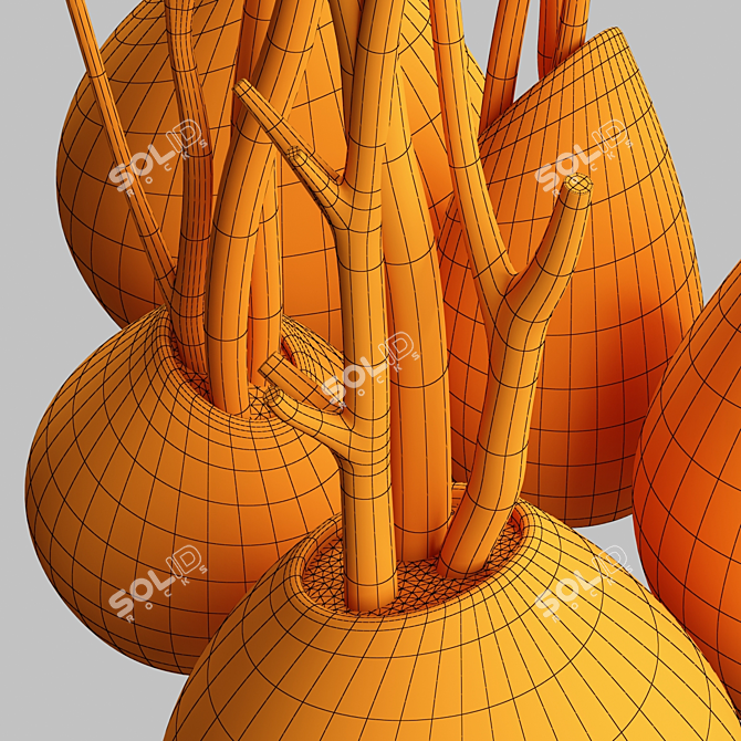 Branch Slice Vase - Elegant and Modern 3D model image 7