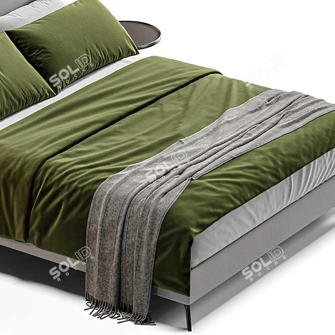 Stone Up Bed: Premium Modern Design 3D model image 2