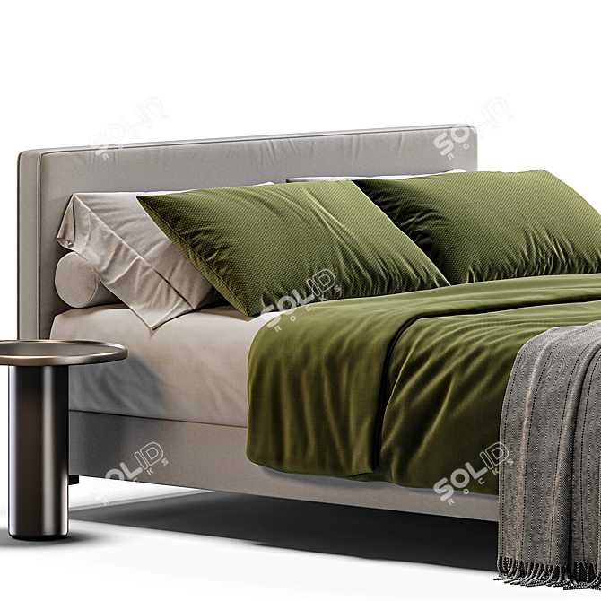 Stone Up Bed: Premium Modern Design 3D model image 3