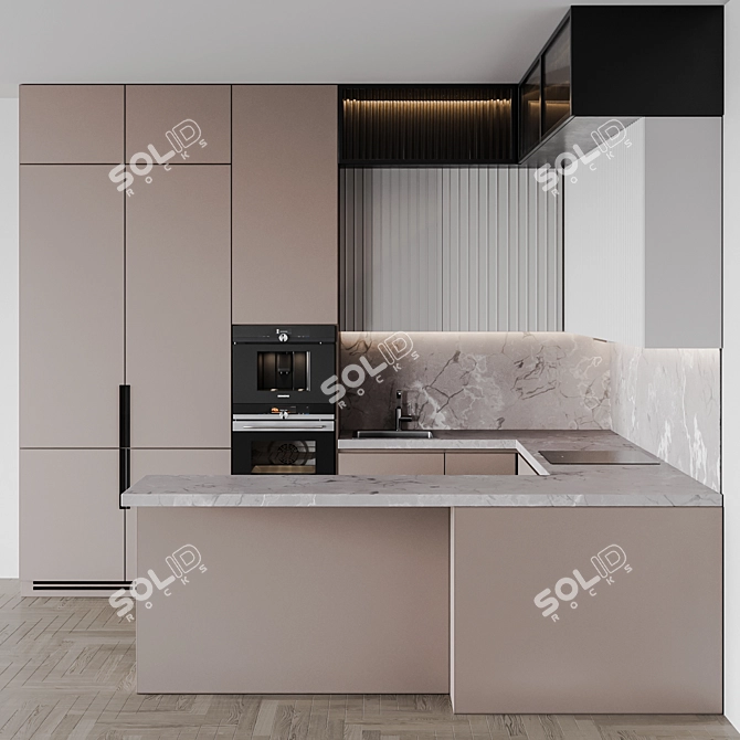 Modern Kitchen Design and Customization 3D model image 4