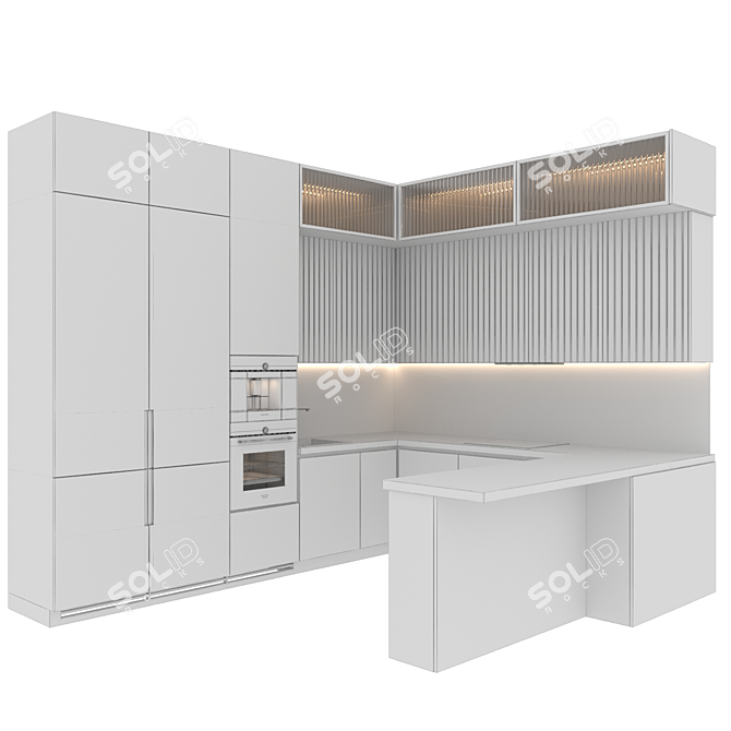 Modern Kitchen Design and Customization 3D model image 6