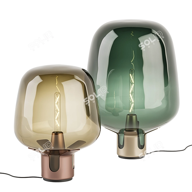 Elegant Flar Table Lamp 3D model image 1