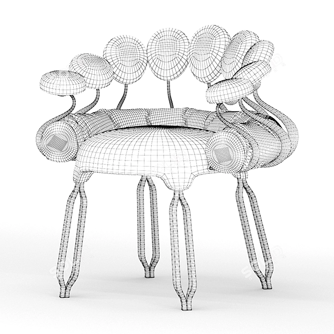 Luxury Luna Chair Design 3D model image 5