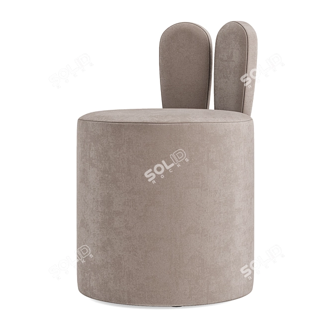 WoodFamily Rabbit Pouffe 3D model image 2