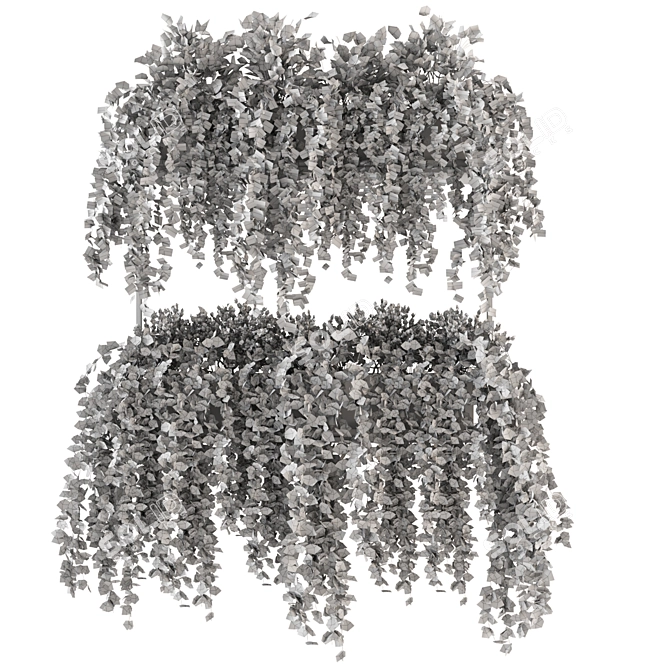 Metal Box Hanging Plants - Set 238 3D model image 7