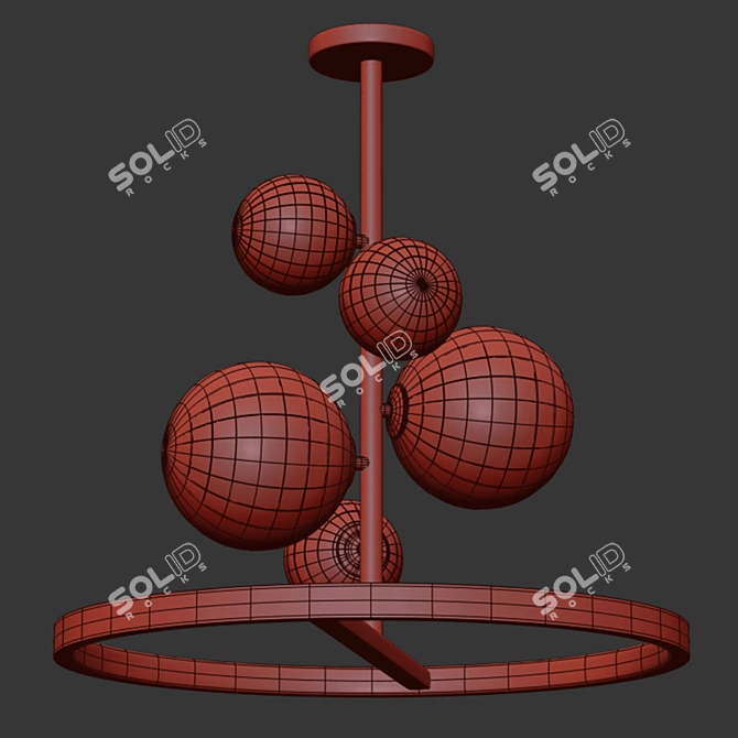 Modern Iona B Chandelier 3D model image 3