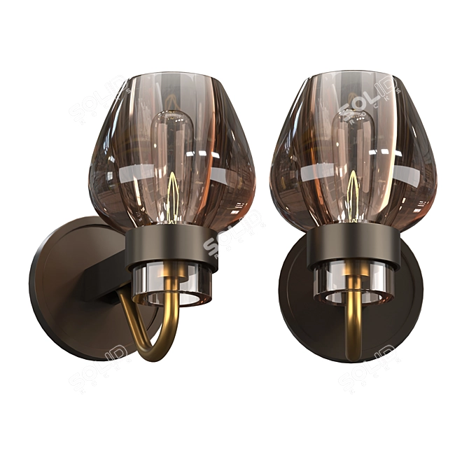 Elegant Montalembert Sconce 3D model image 1