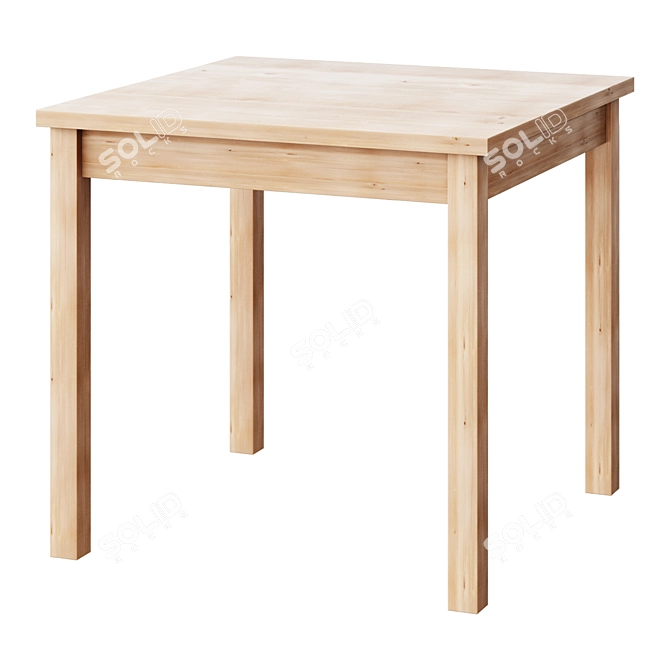 Rustic Pine Table: INGO INGU 3D model image 1