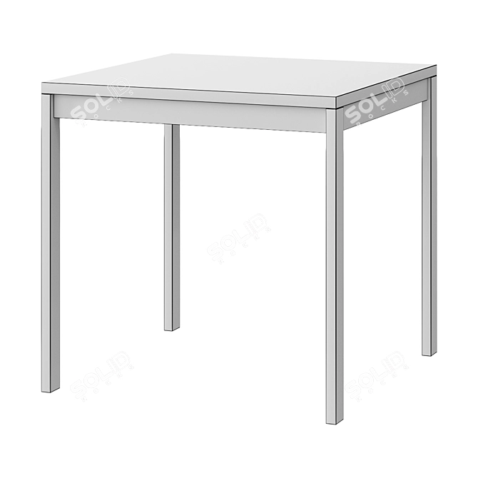 VANGSTA Extendable Table: Effortless Elegance 3D model image 1