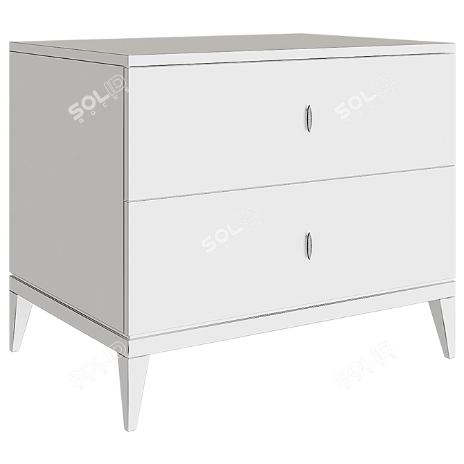 Elegant Marlon Bedside Table 3D model image 2