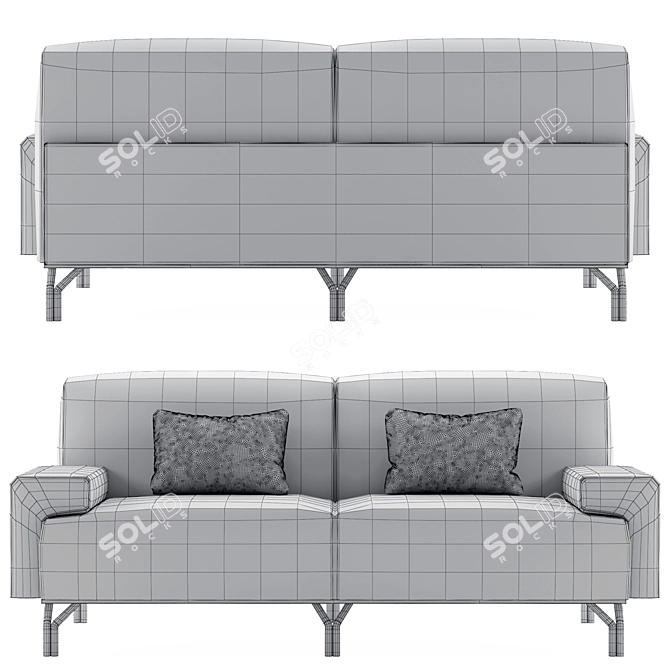 Summit Standard: Sleek and Stylish Sofa 3D model image 3
