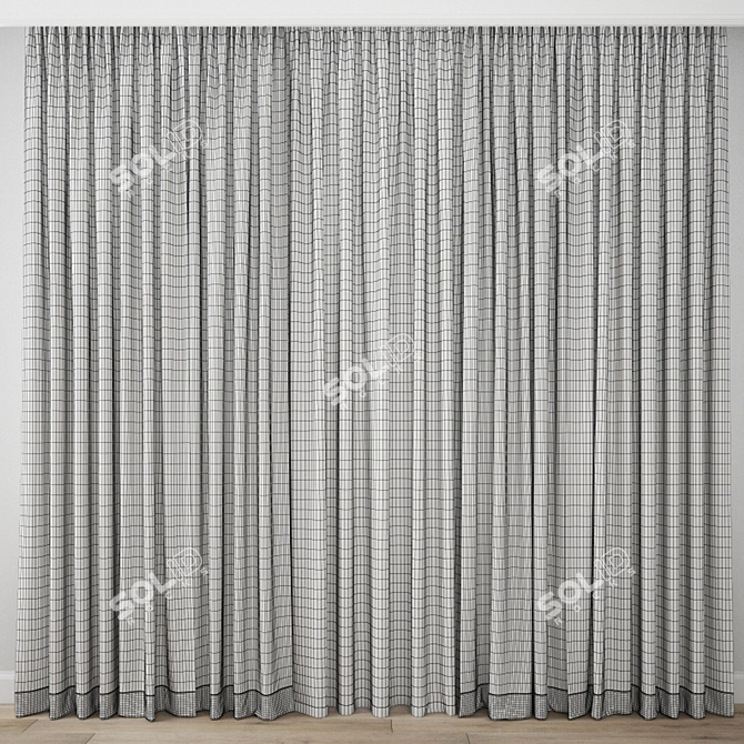 Poly Curtain 3D Model 3D model image 4