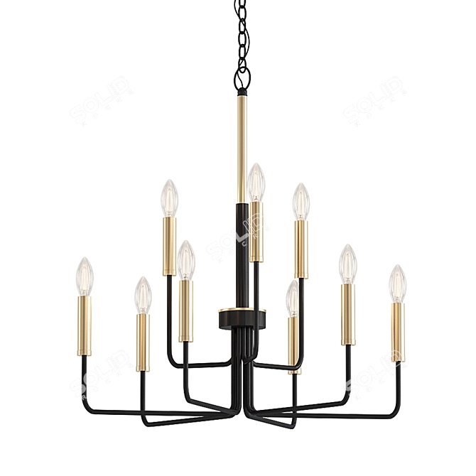 Elegant 9-Light Chandelier 3D model image 1