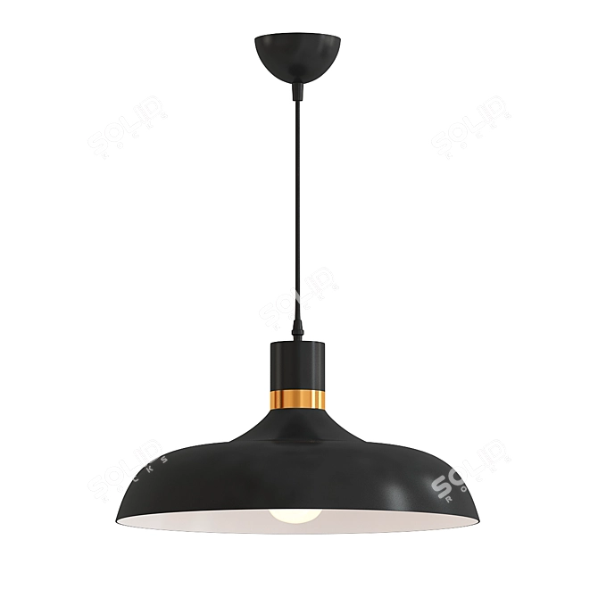 Macaron Style Metal Pendant Lamp 3D model image 1