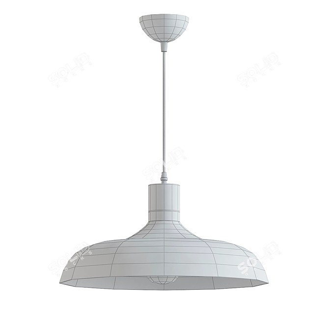 Macaron Style Metal Pendant Lamp 3D model image 2