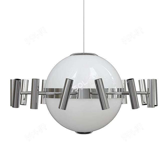 Retro Space Age Chandelier 3D model image 1