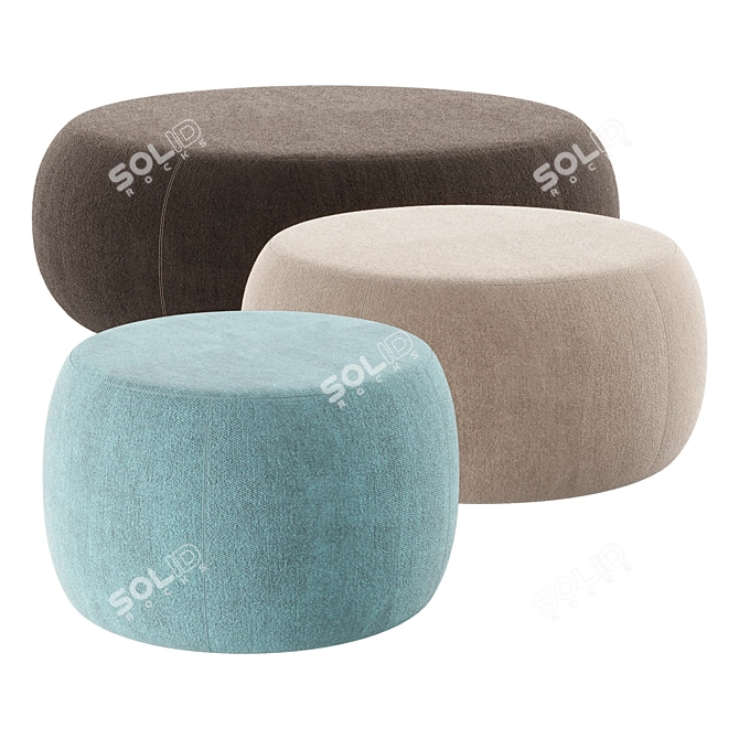 LAIKA Comfort Pouf | Colorful & Versatile 3D model image 1