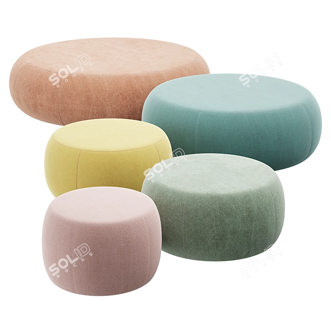 LAIKA Comfort Pouf | Colorful & Versatile 3D model image 2