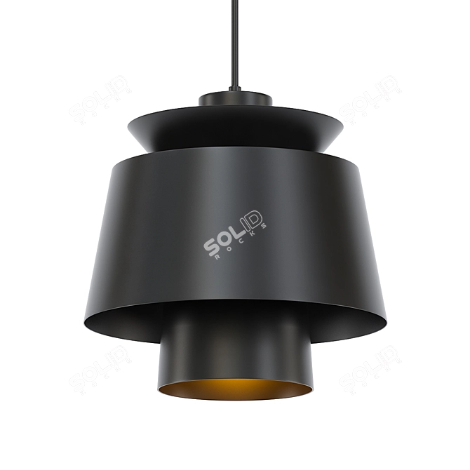 Sleek Ceiling Light Fixture 3D model image 1