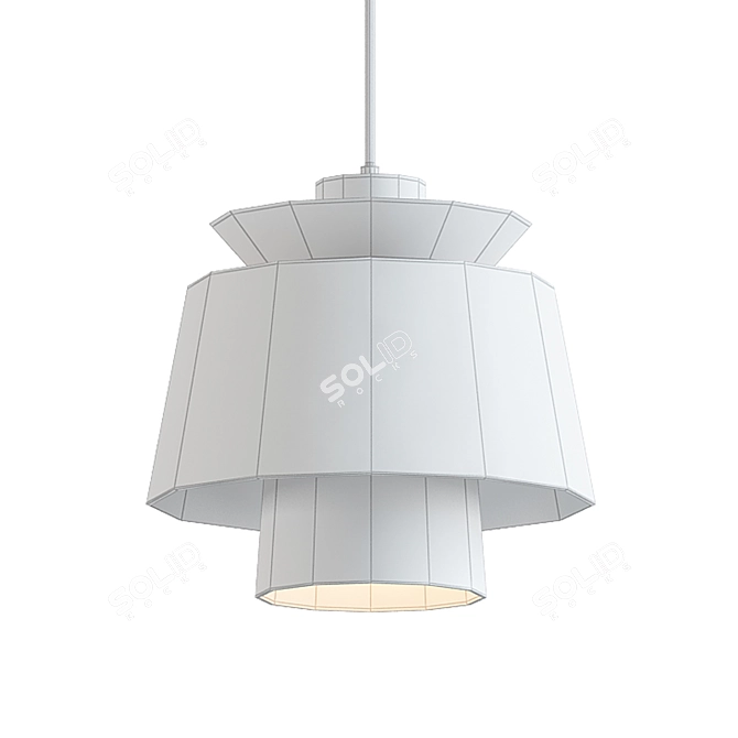 Sleek Ceiling Light Fixture 3D model image 2