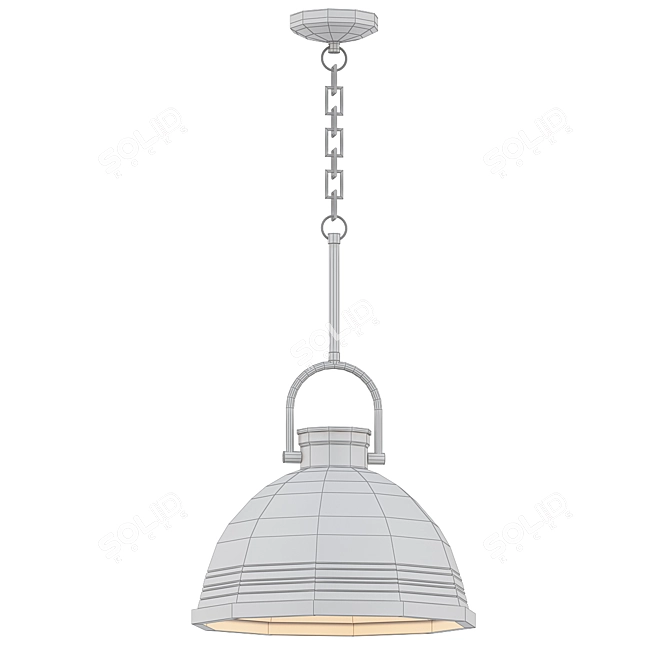 Modern Black Louisa Pendant Light 3D model image 2