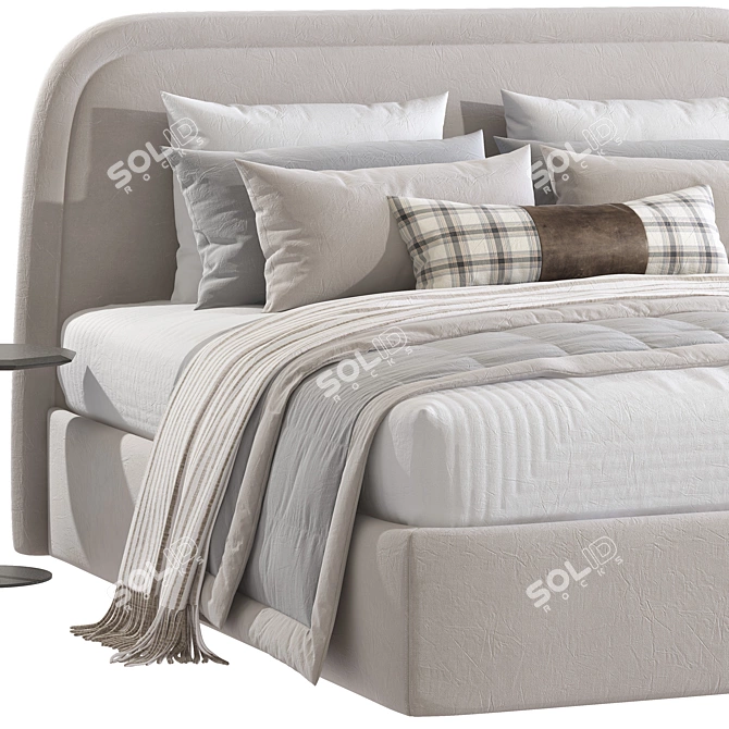 Modern Double Bed 77 - 3D Model 3D model image 6