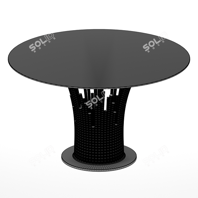 Tyronza 59" Modern Pedestal Dining Table 3D model image 3