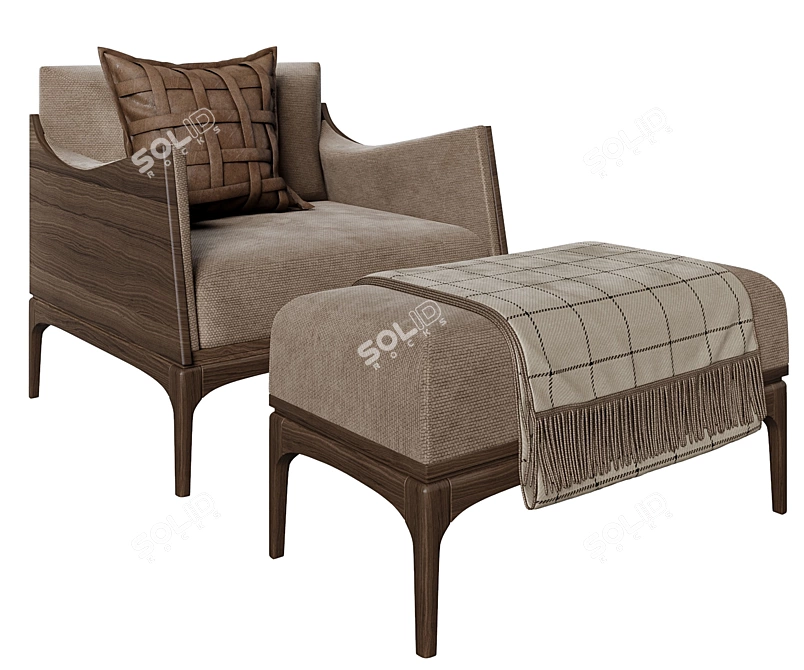 Tynd Unika Armchair and Bench: Stylish and Elegant Seating Solution 3D model image 4