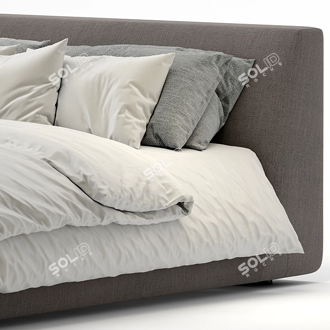 Modern Upholstered Storage Bed 3D model image 4