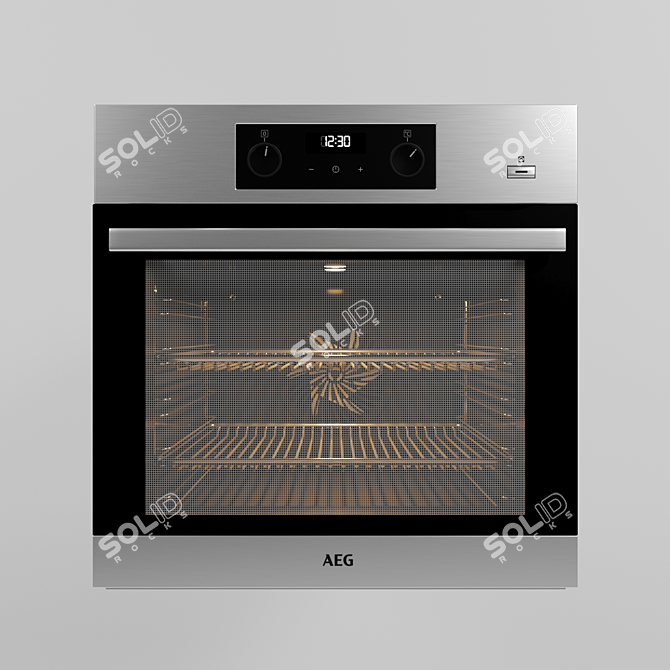 Electric SteamBake: Effortless Cooking with AEG 3D model image 1